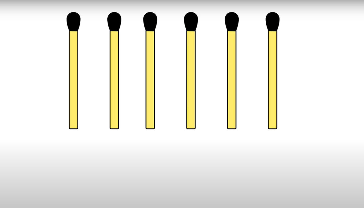Test de inteligență | Rearanjați toate cele 6 bețe de chibrit pentru a obține.. nimic!