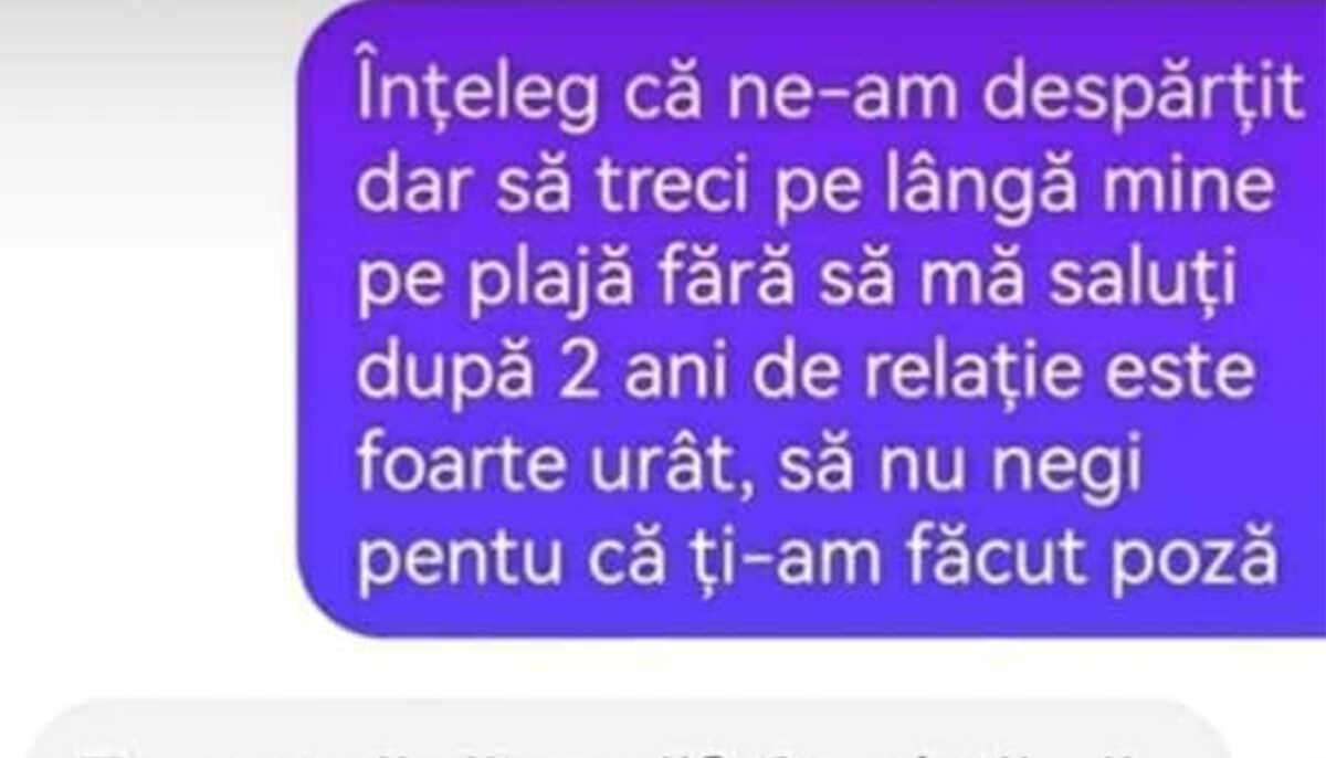 BANC | „Înțeleg că ne-am despărțit, dar să treci pe lângă mine, pe plajă, e foarte urât!”