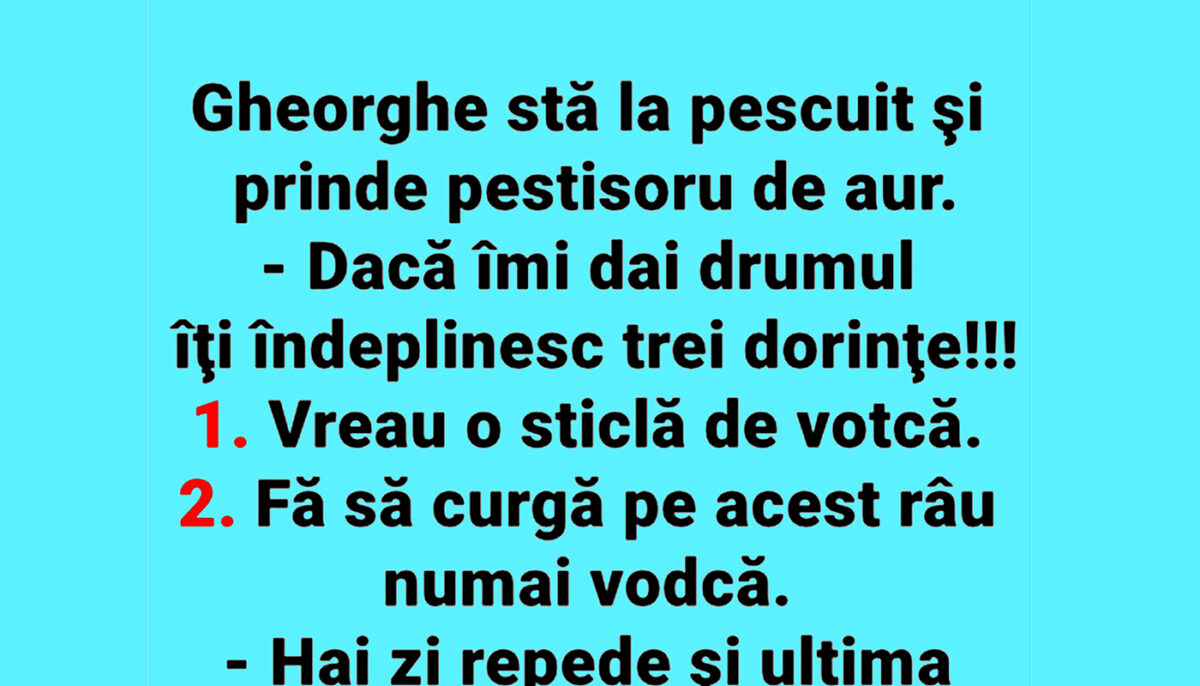 BANC | Gheorghe stă la pescuit și prinde peștișorul de aur