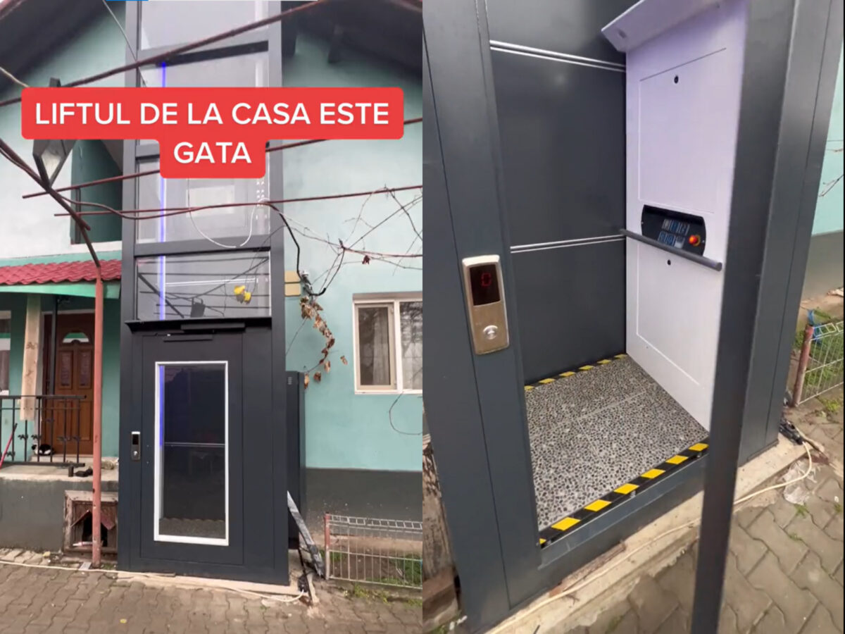 Nu este o glumă! Un bărbat a devenit viral, după ce și-a construit propriul lift în fața casei: „Asta înseamnă să fii român”