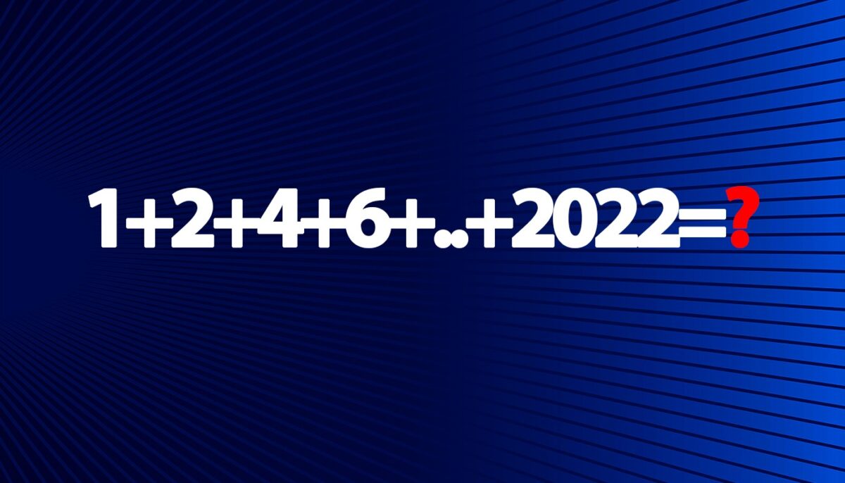 Testul IQ la care și profesorii de matematică greșesc | Cât fac 1+2+4+6+..+2022?