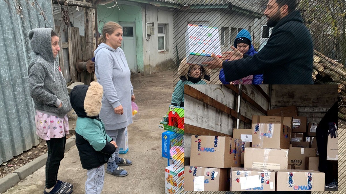 MOȘ CANCAN DĂRUIEȘTE, copiii din familiile nevoiașe din Săbăreni au parte de multe zâmbete și cadouri de sărbători