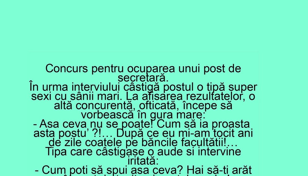 BANCUL ZILEI | Concurs pentru ocuparea unui post de secretară