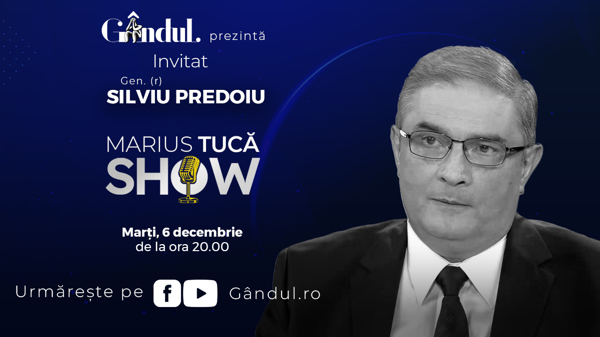 Marius Tucă Show începe marți, 6 decembrie, de la ora 20.00, live pe gândul.ro