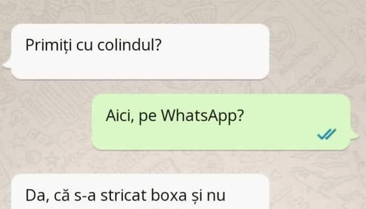 Bancul începutului de săptămână | „Primiți cu colindul?”