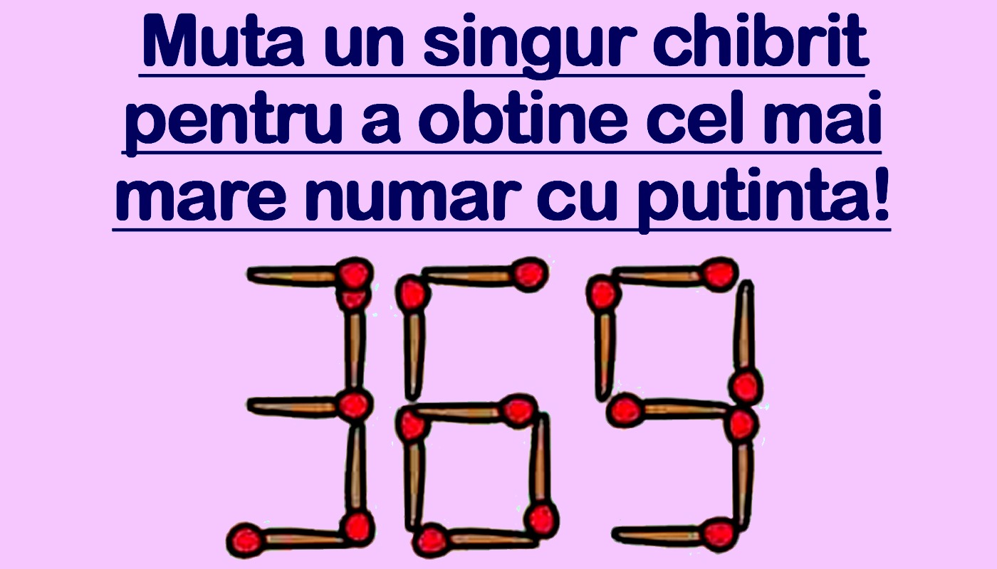 Test de inteligență pentru 2023 Mută un singur chibrit pentru a