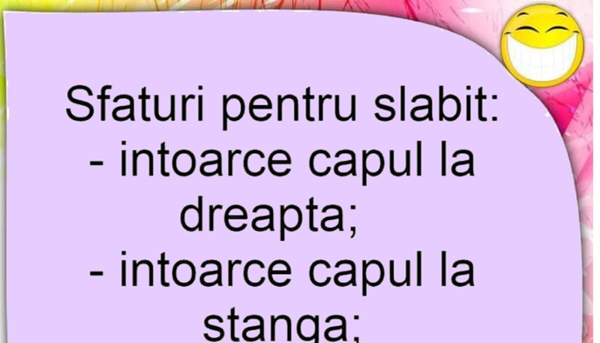 Bancul începutului de săptămână | Sfaturi pentru slăbit