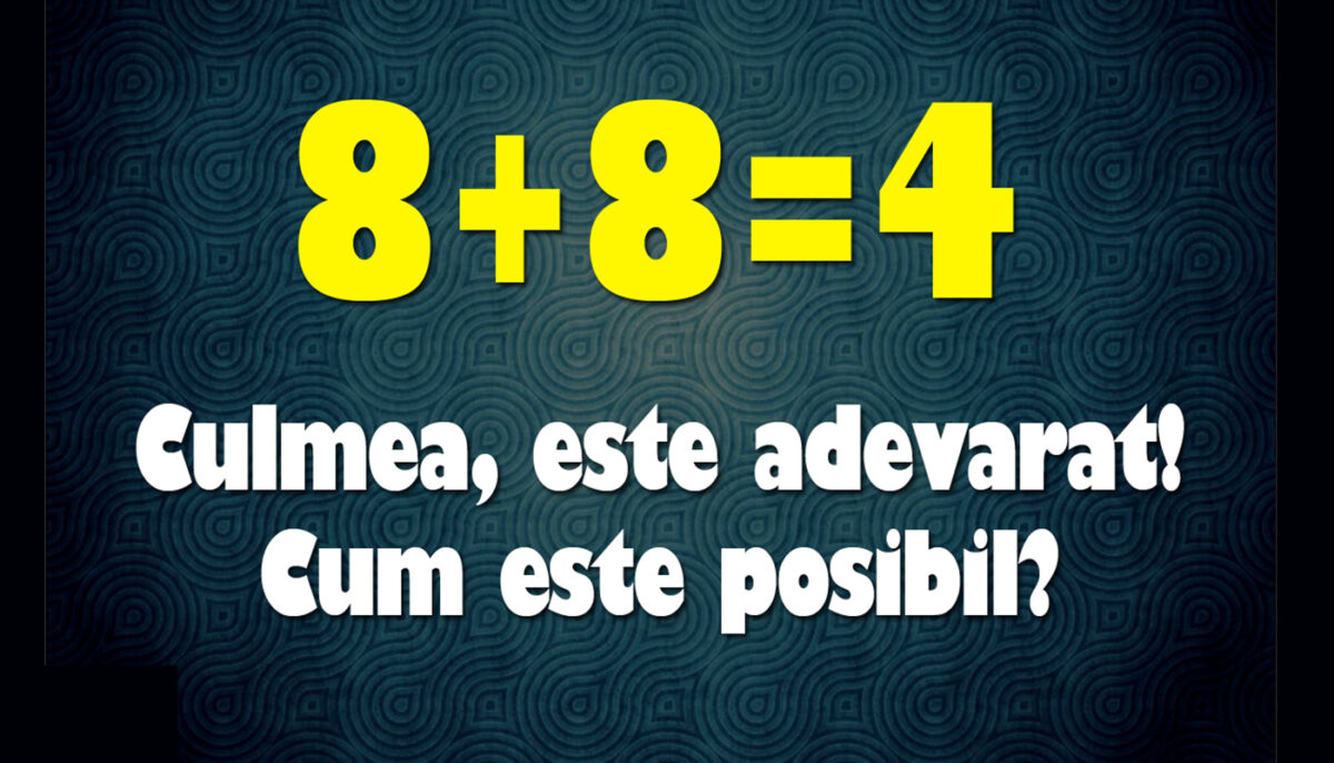 Test de inteligență | 8+8=4. Culmea, e adevărat! care este explicația?