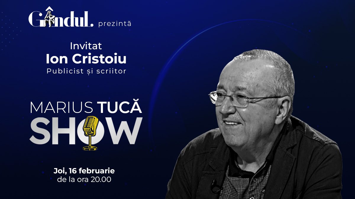 Marius Tucă Show începe joi, 16 februarie, de la ora 20.00, live pe gândul.ro