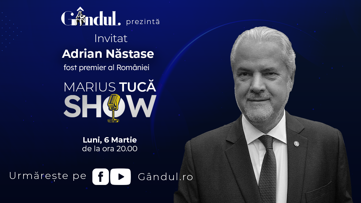 Marius Tucă Show începe luni, 6 martie, de la ora 20.00, live pe gândul.ro