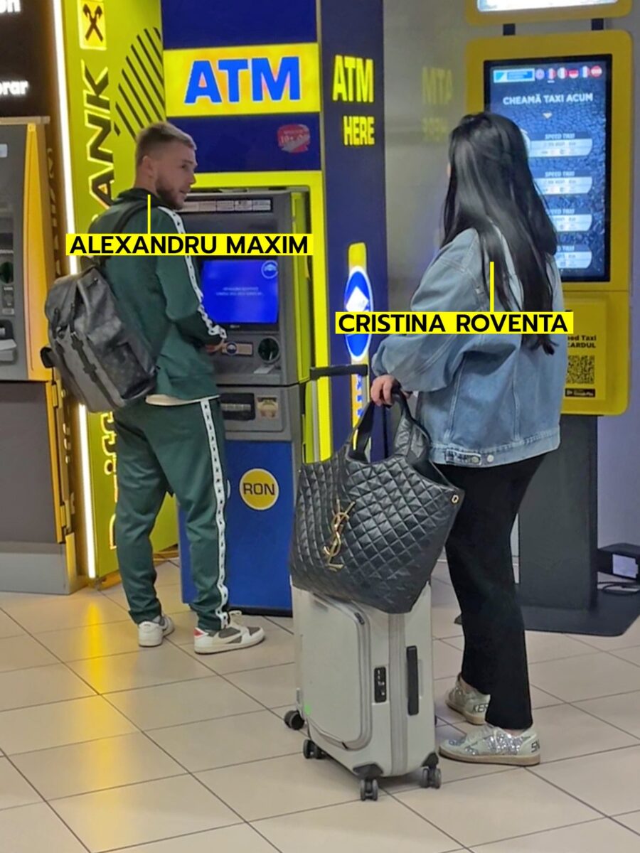 Fotbalistul român care „a spart” bancomatul din Otopeni. A venit din Turcia cu iubita lui celebră