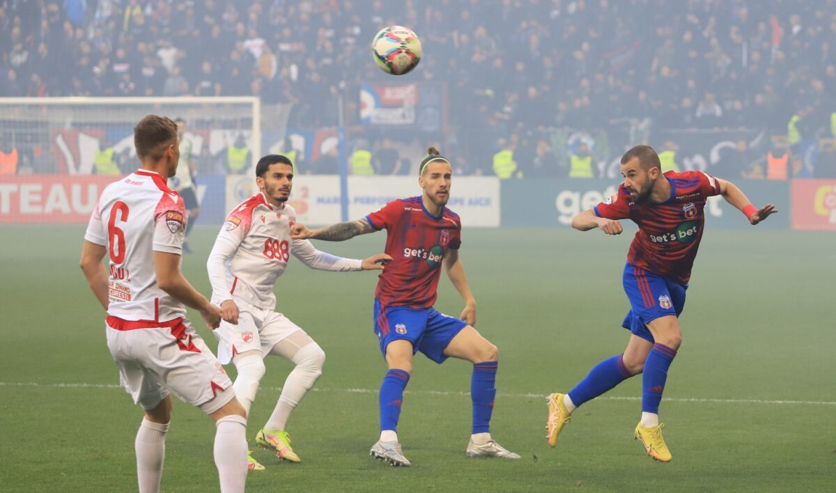 Steaua a câștigat derby-ul cu Dinamo. Roș-albaștrii au urcat pe primul loc al Ligii a 2-a