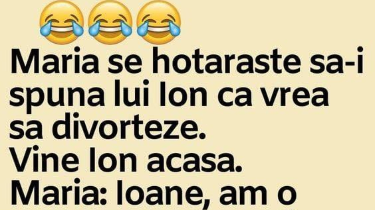 BANCUL ZILEI | Maria se hotărăște să-i spună lui Ion că vrea să divorțeze