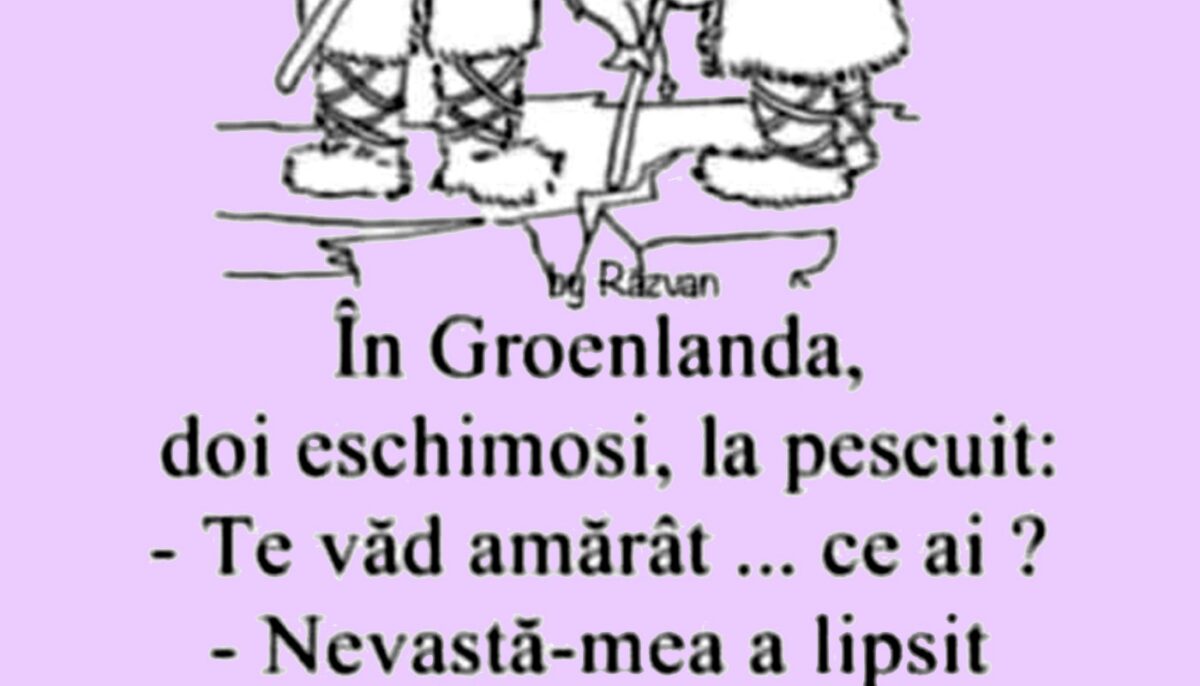 BANC | În Groenlanda, doi eschimoși discută: „Nevastă-mea a lipsit azi-noapte din iglu”