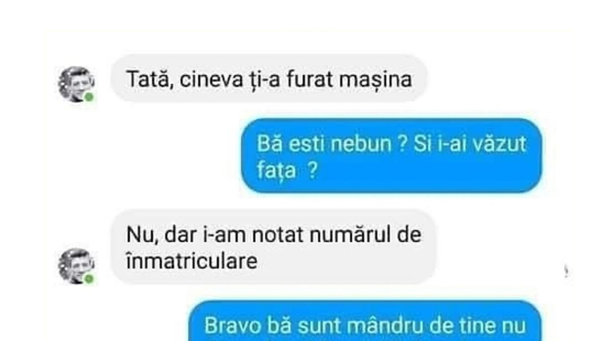 Bancul de weekend | „Tată, cineva ți-a furat mașina”