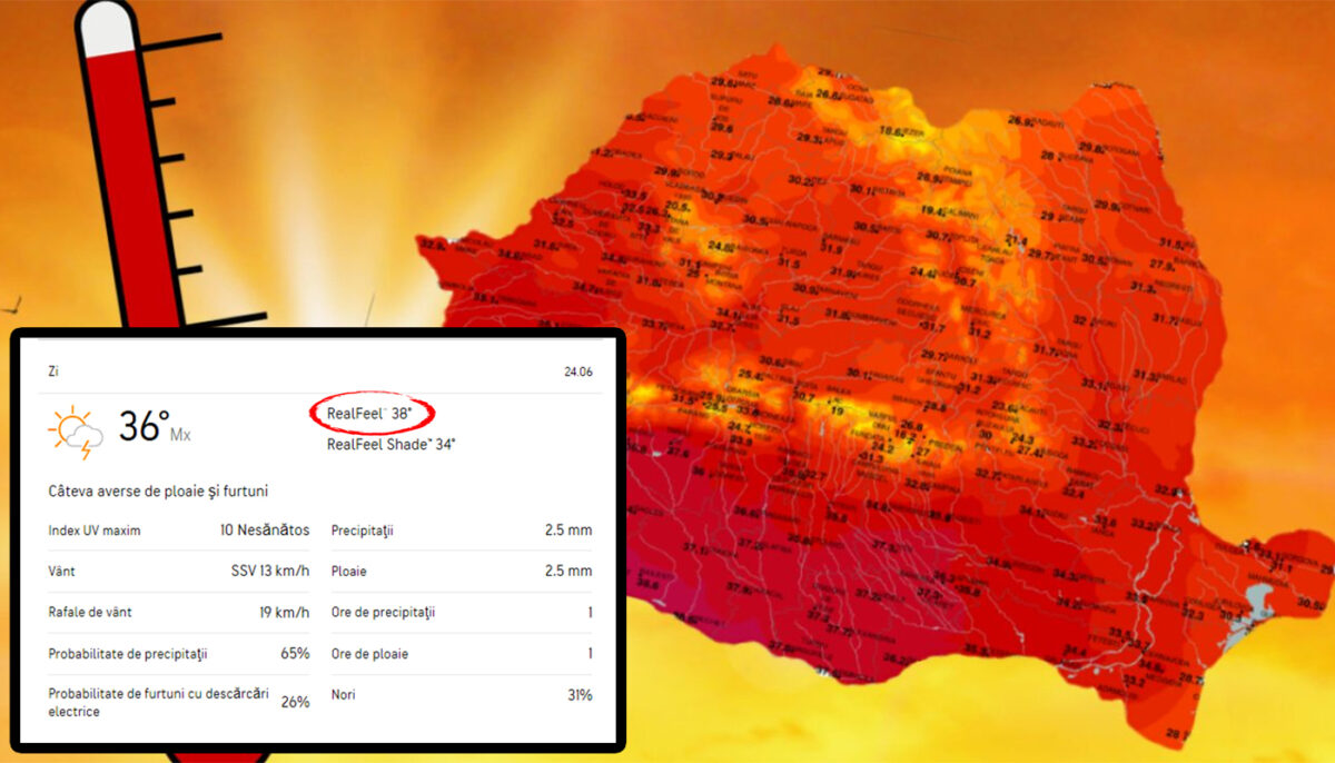 Alertă emisă de meteorologii Accuweather în România. Temperaturi resimțite de aproape 40 de grade Celsius în București