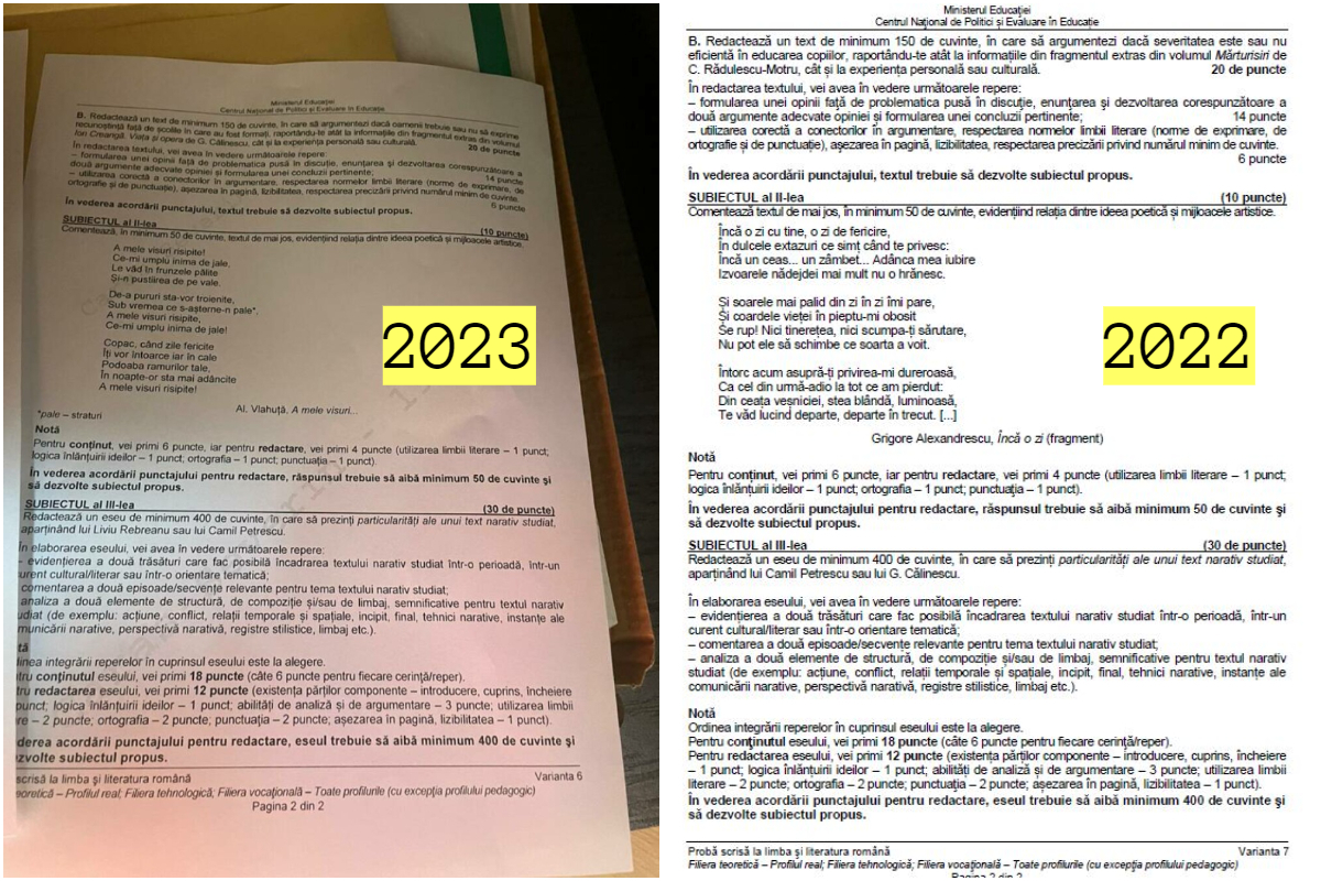 E clar! Se lasă cu scandal la BAC! Subiectul III la Limba şi literatura română, tras la indigo cu cel din 2022