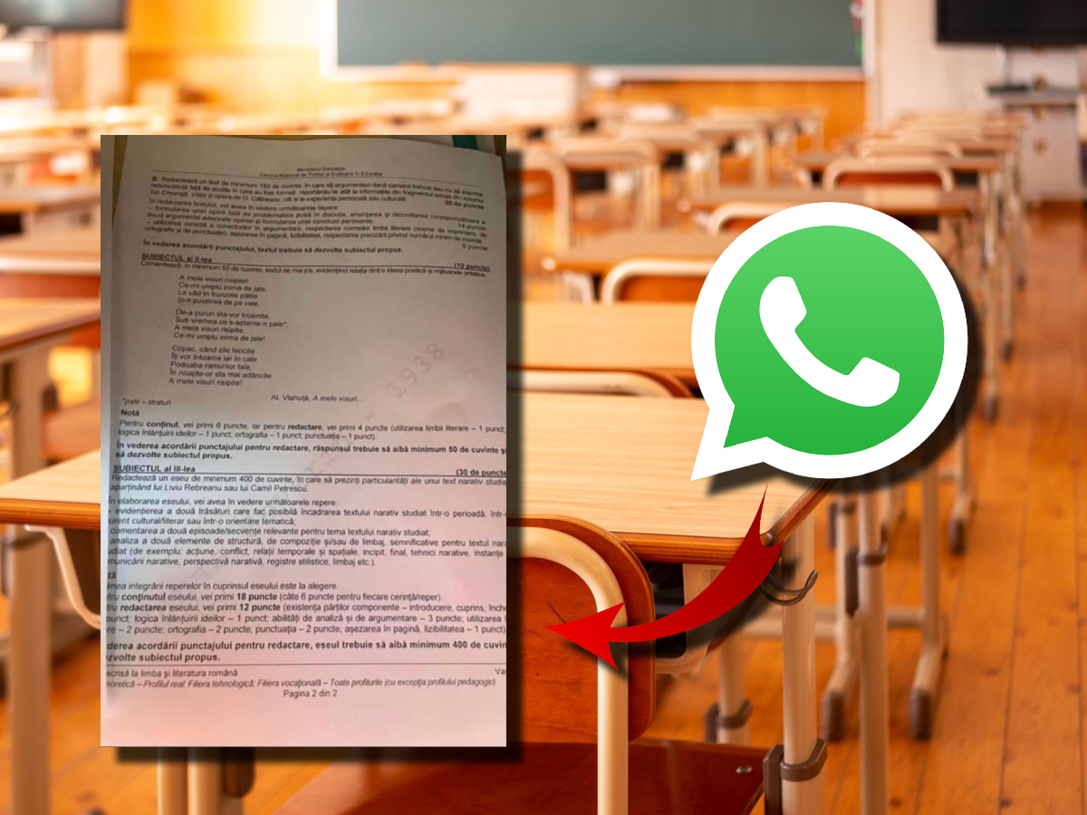 Subiectele la BAC au „scăpat” pe internet și au venit înapoi rezolvate pe Whatsapp. Scandalul ia amploare, a început ancheta