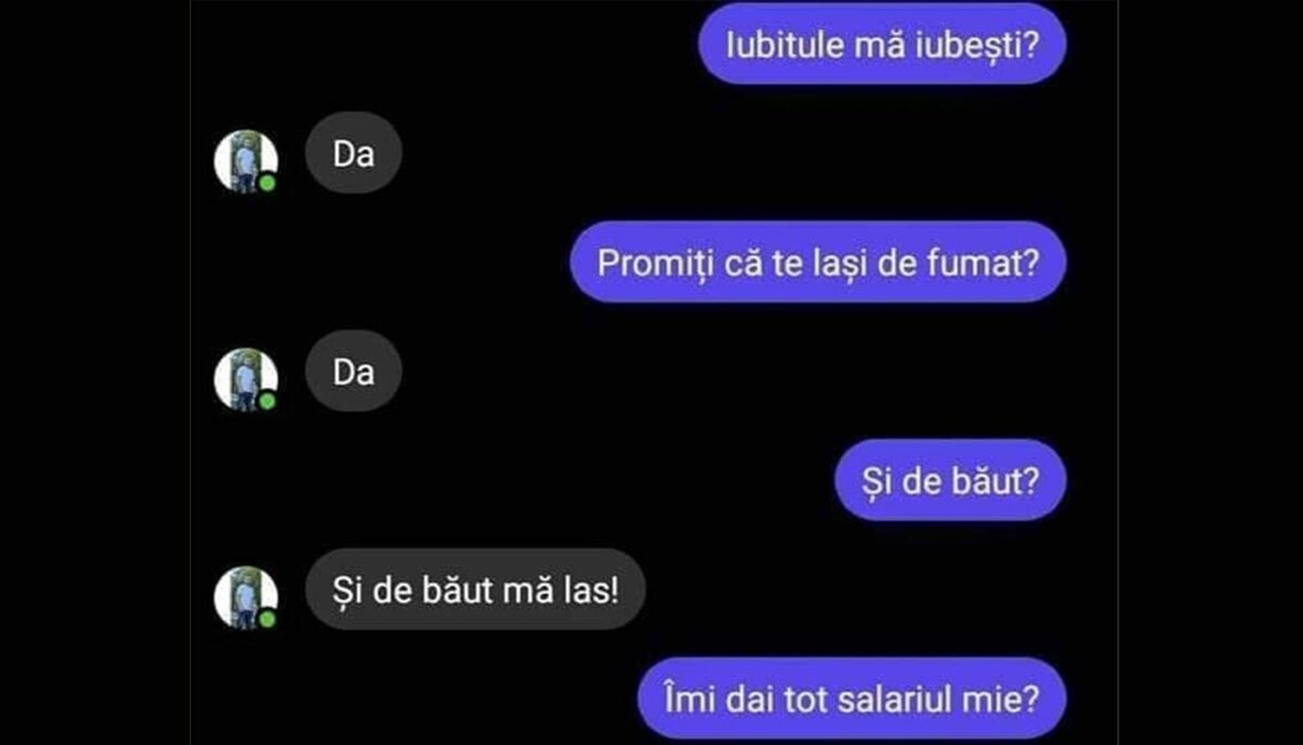 BANCUL ZILEI | „Iubitule, promiți că te lași de fumat?”