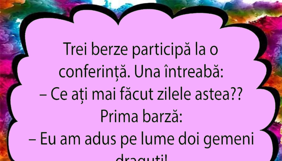 Bancul dimineții | Trei berze participă la o conferință