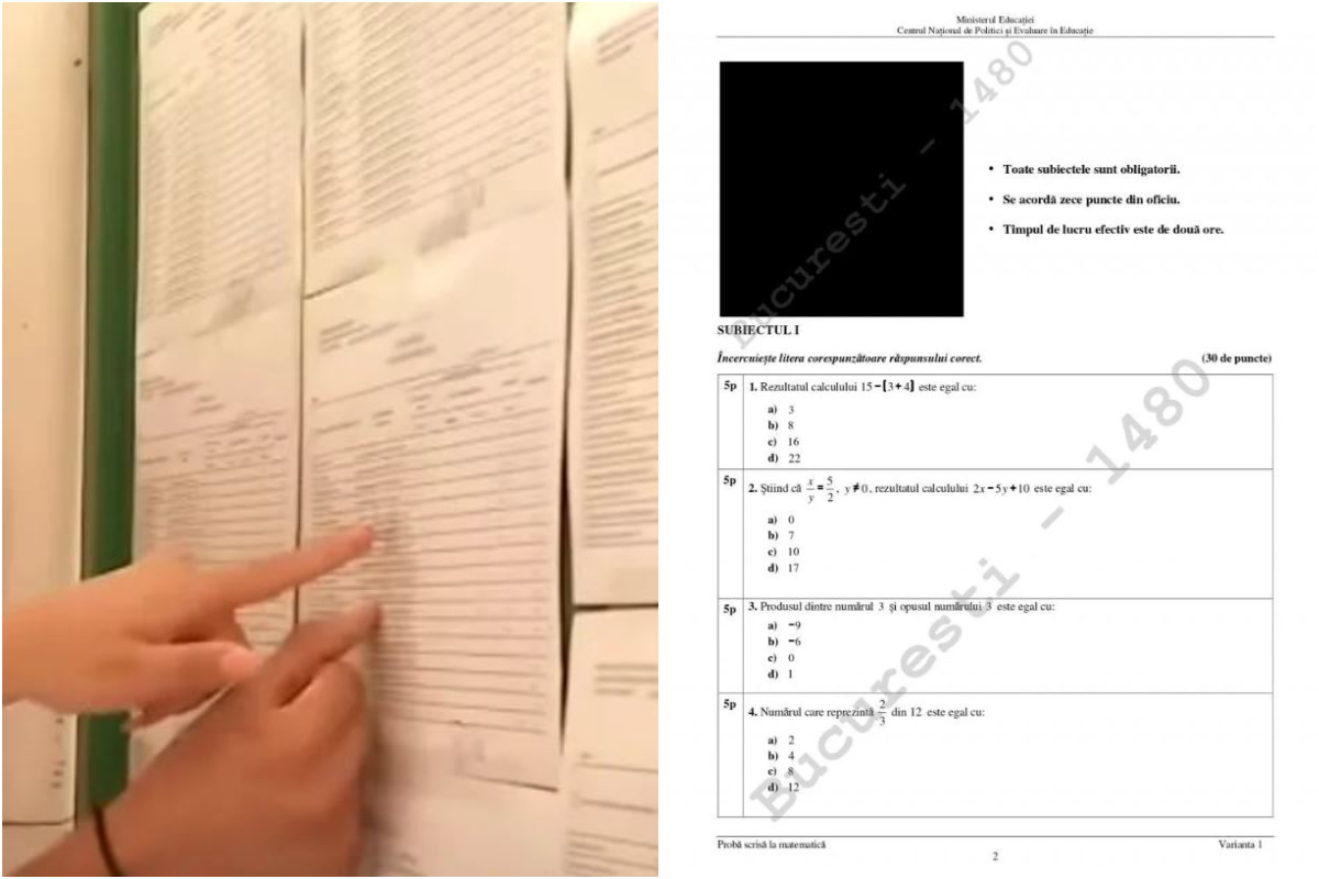 Fenomenul straniu petrecut în București, la Evaluarea Națională. Nota luată inițial de Filip la matematică – 6.60 – a suferit o modificare ireală