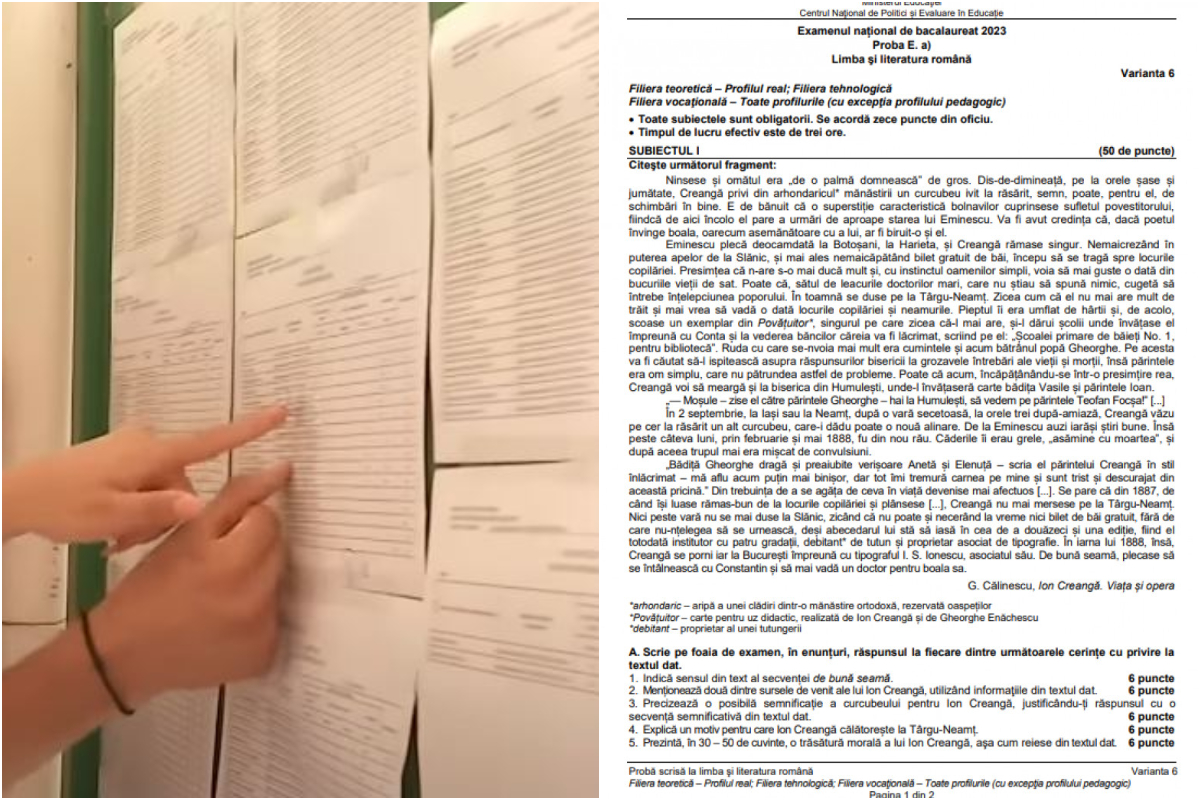 Scandal uriaș la BAC 2023. A fost identificată persoana care a fotografiat și distribuit poze cu subiectele, în timpul examenului. Ministerul a demarat ancheta