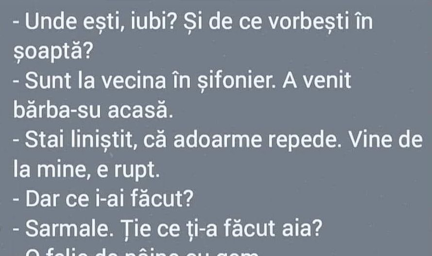 BANCUL DE JOI | „Unde ești iubitule și de ce vorbești în șoaptă”