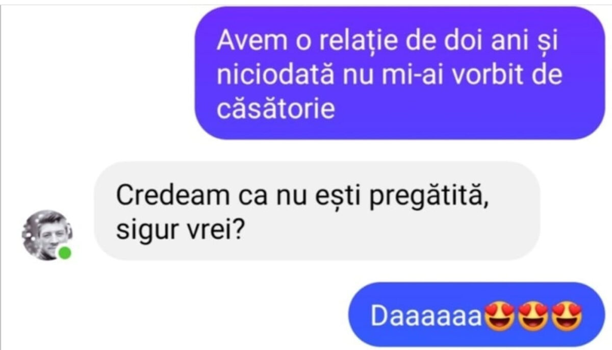 BANC | „Avem o relație de 2 ani și nu mi-ai vorbit niciodată despre căsătorie”