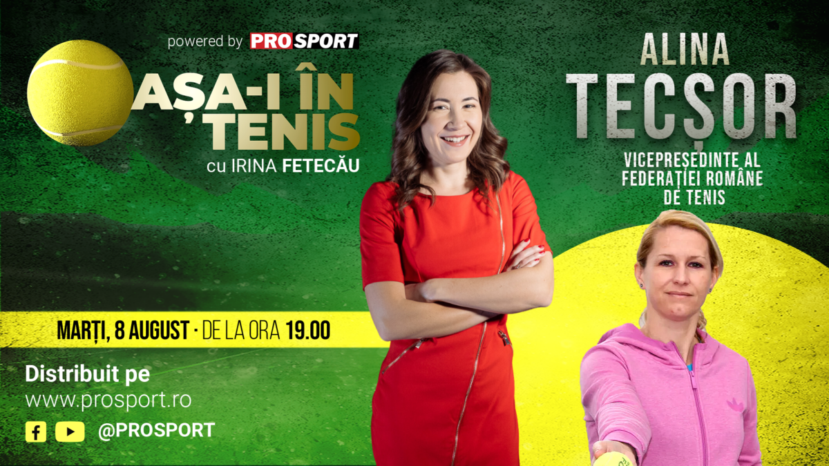 Alina Tecșor, invitata Irinei Fetecău la „Așa-i în tenis”! Jucătoare, antrenoare, căpitan-nejucător, vicepreședinte al FRT și mamă de sportiv