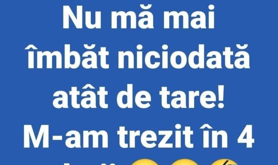 BANCUL DE MIERCURI | „Nu mă mai îmbăt niciodată atât de tare”