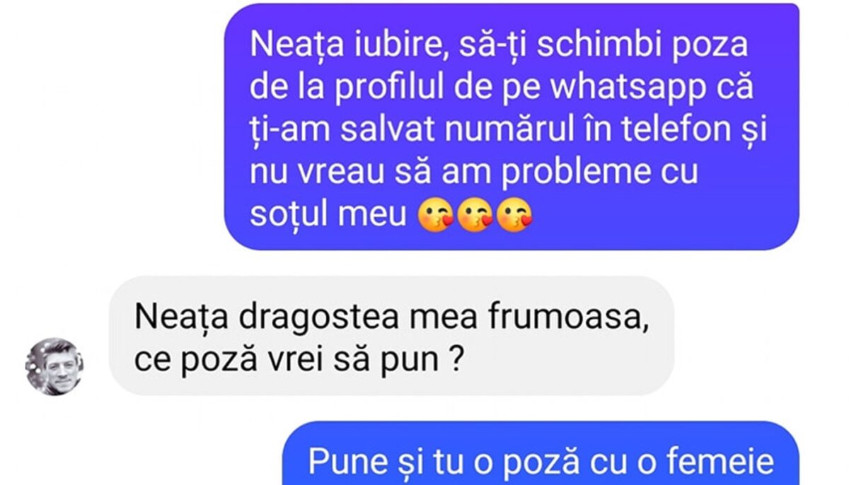 Bancul sfârșitului de săptămână | „Iubire, să-ți schimbi poza de la profilul de pe WhatsApp”