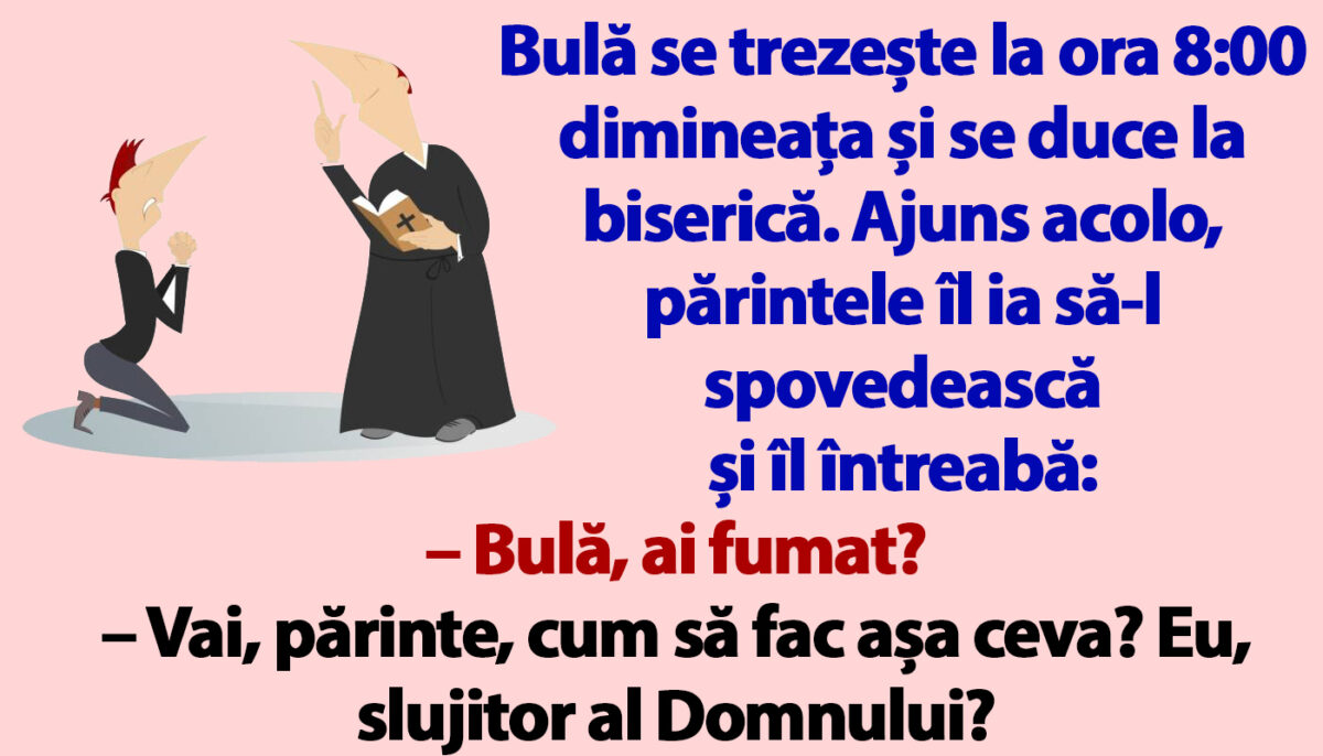 BANC | Bulă se trezește la ora 8:00 dimineața și se duce la biserică