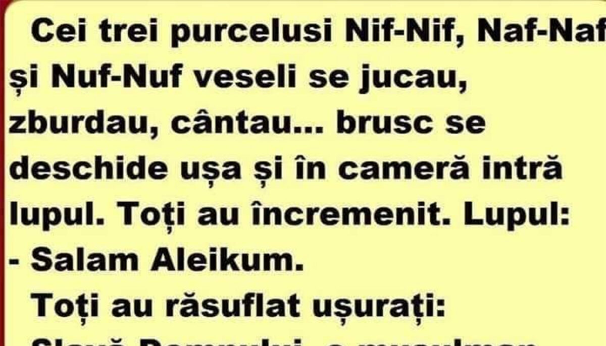 BANCUL ZILEI | Cei 3 purceluși: Nif-Nif, Naf-Naf și Nuf-Nuf