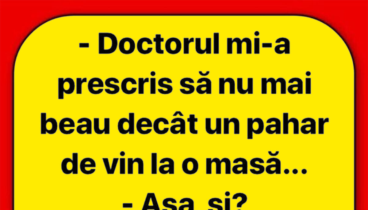 BANCUL ZILEI | Un pahar de vin la masă