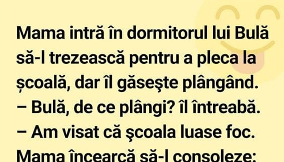 BANC | Mama îl găsește pe Bulă plângând