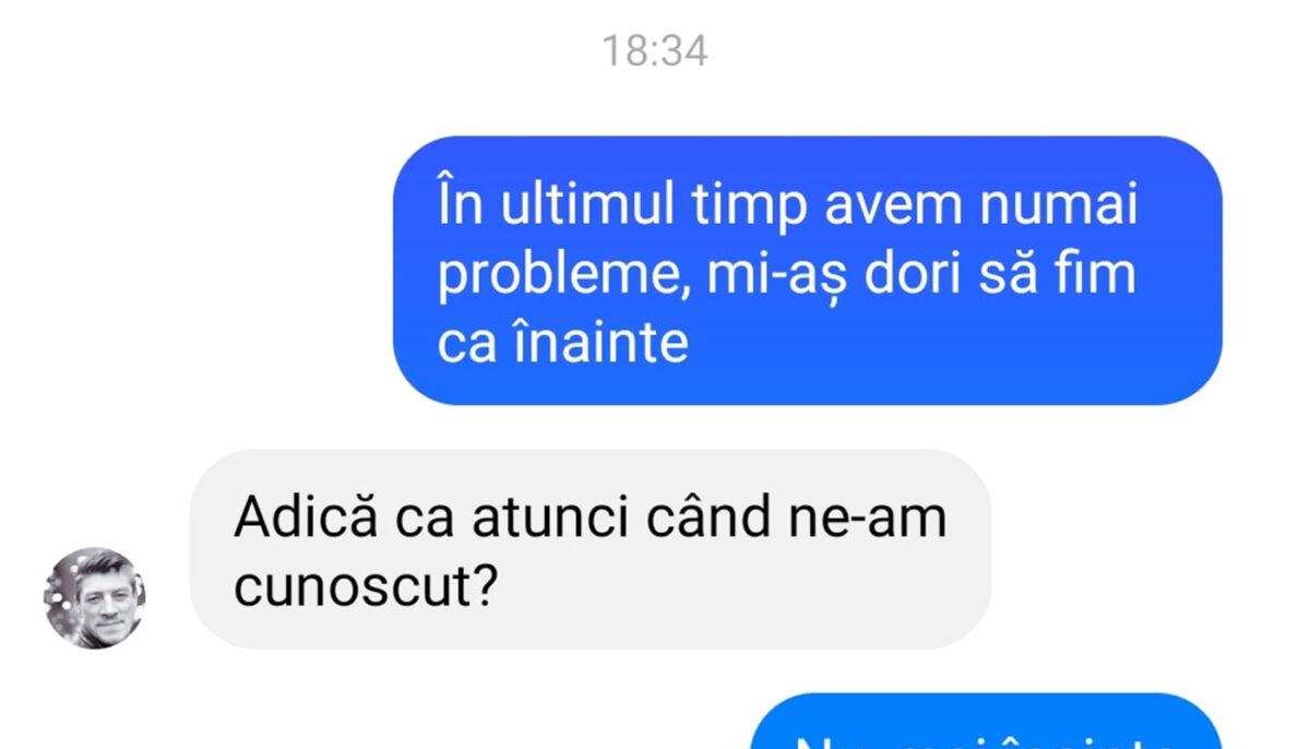 Bancul de weekend | „Mi-aș dori să fim ca înainte”