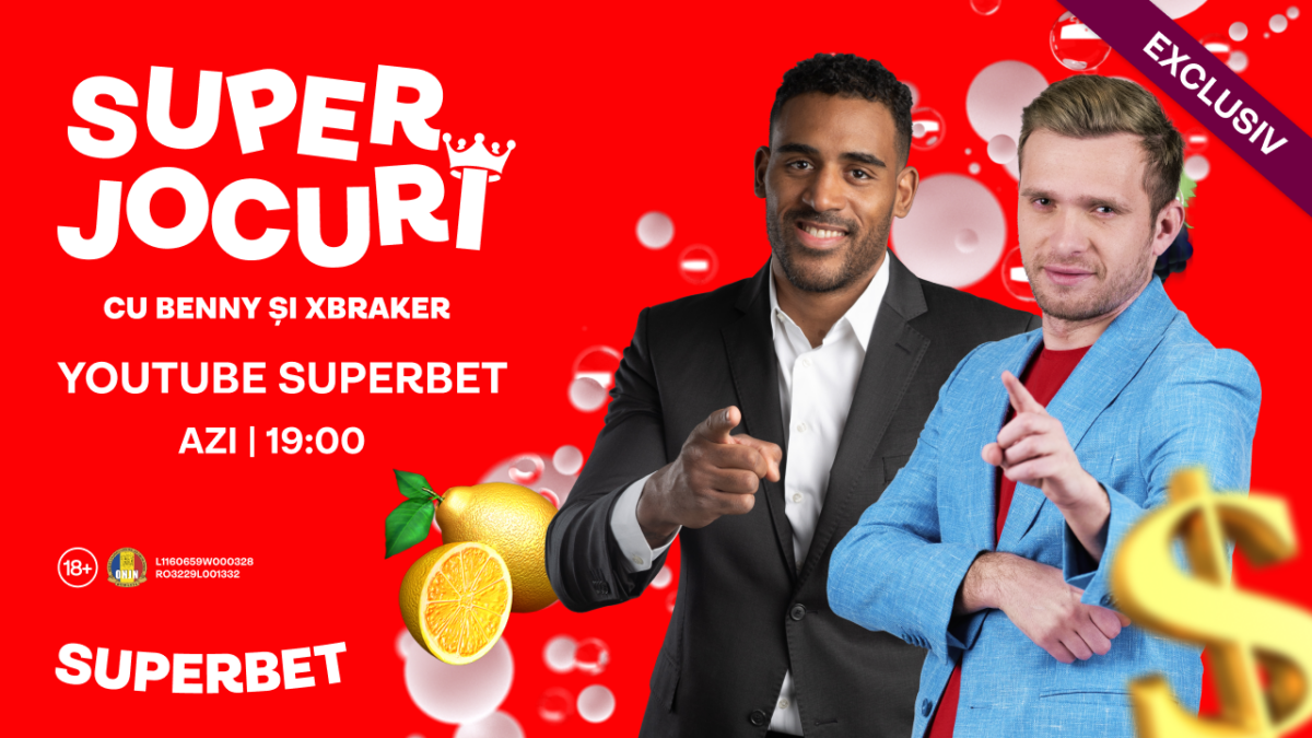 Casino la categoria grea cu Xbraker și Benny Adegbuyi, live de la 19 pe YouTube Superbet!