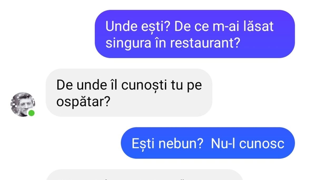 BANC | „De ce m-ai lăsat singură în restaurant?”