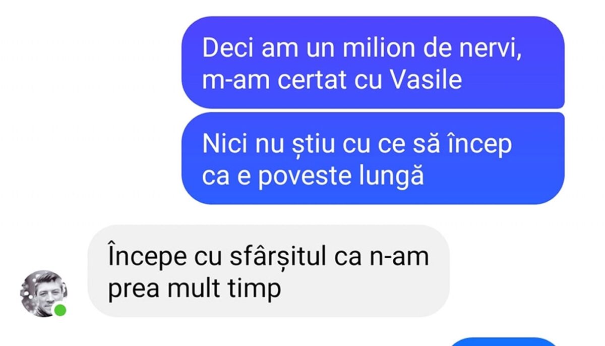 BANC | „Am un milion de nervi, m-am certat cu Vasile”