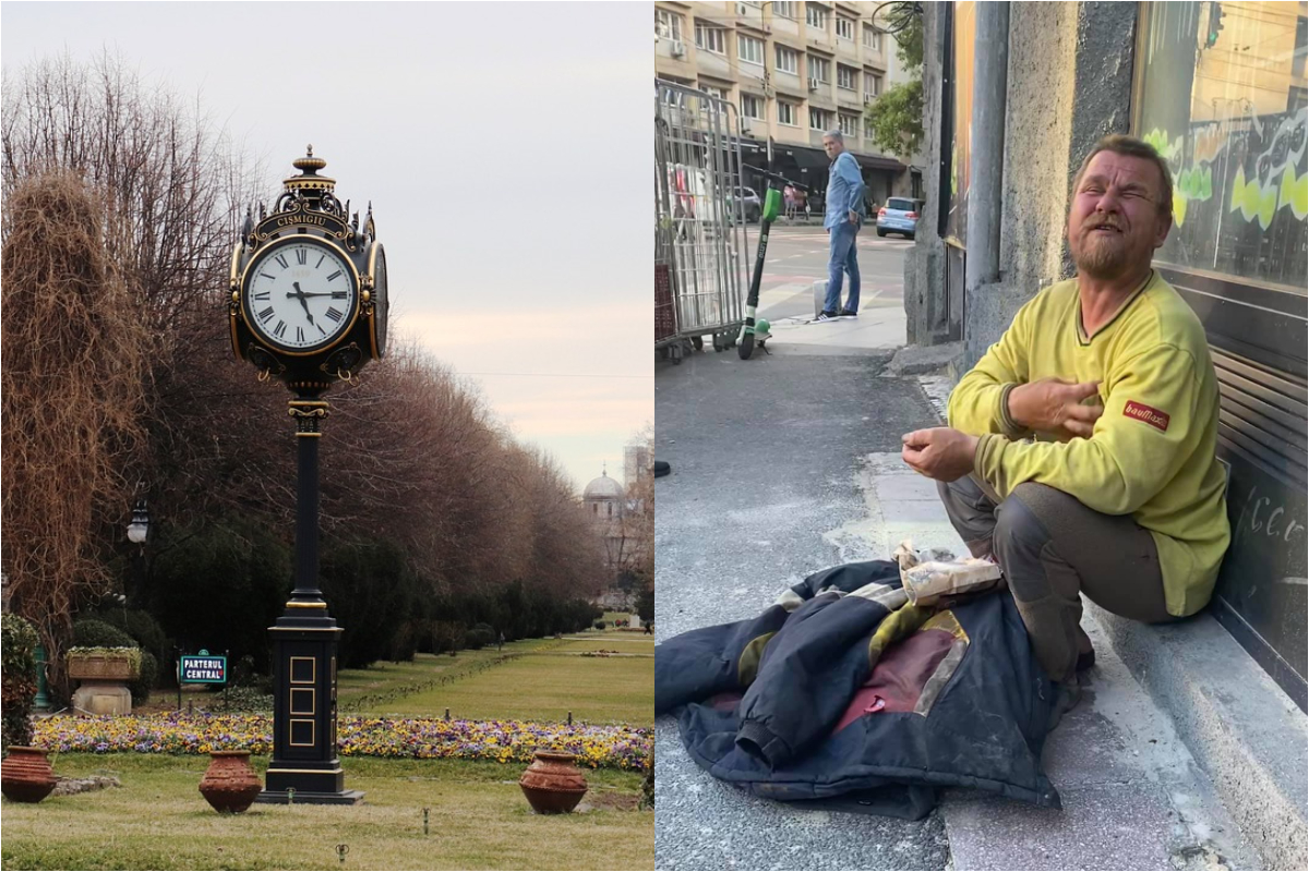 Homeless-ul din București care vorbește 5 limbi străine. Ștefan își petrece toate zilele în zona Parcului Cișmigiu