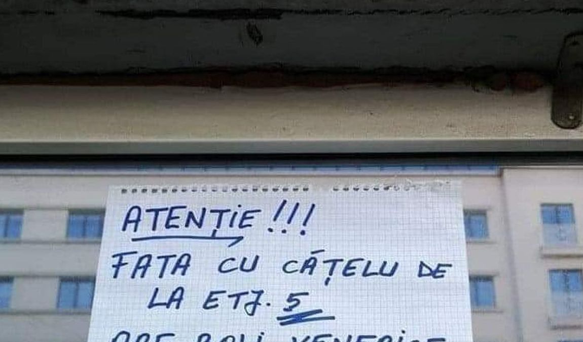 Anunțul de la avizierul unui bloc din București face ravagii pe internet. Ce a putut să scrie un locatar depășește orice imaginație