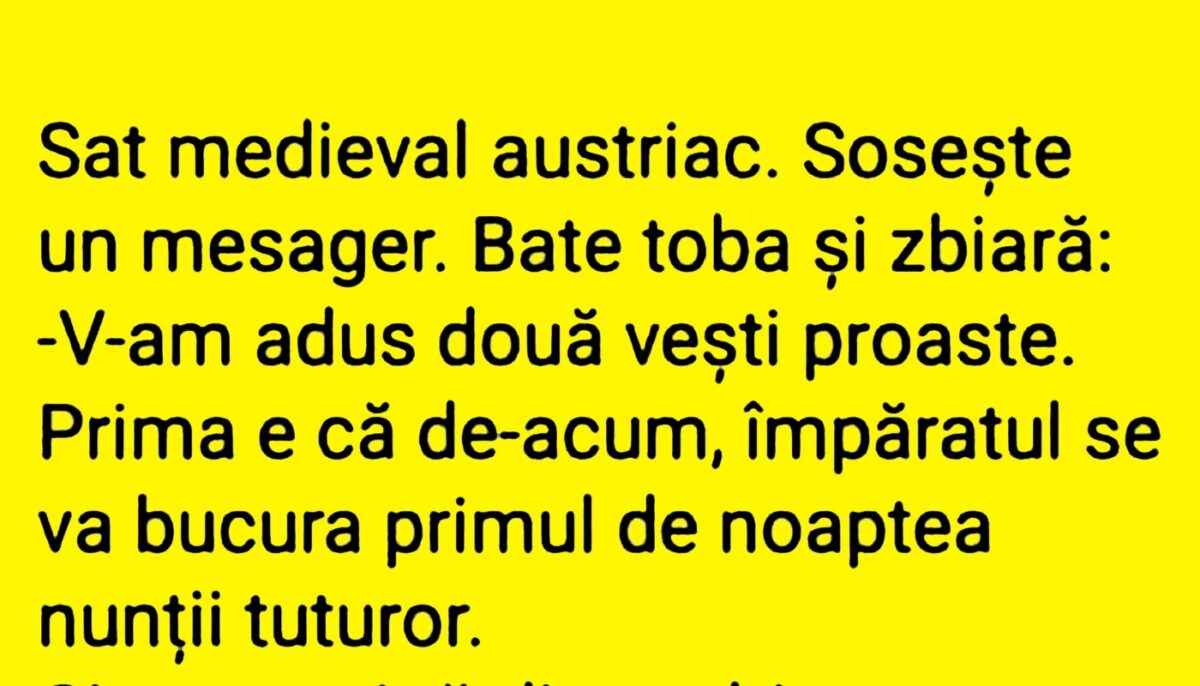 BANCUL ZILEI | „De acum, împăratul se va bucura primul de noaptea nunții tuturor!”