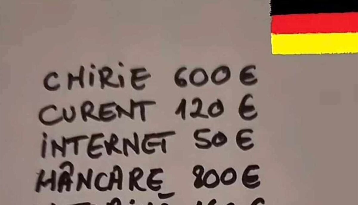 Câți bani costă să trăiești o lună în Germania. Un român stabilit acolo a făcut calculul complet: „Chirie 600 euro, curent 120 euro..”