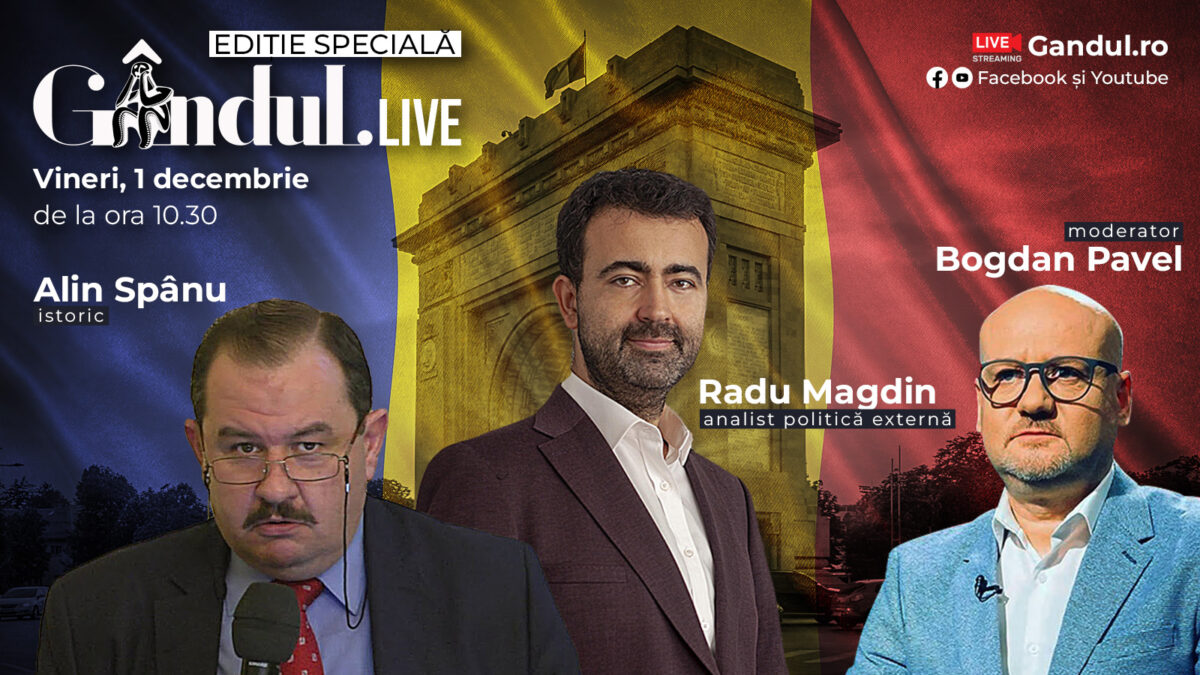 GÂNDUL LIVE. Radu Magdin și Alin Spânu, invitații ediției speciale Gândul Live, de 1 decembrie!