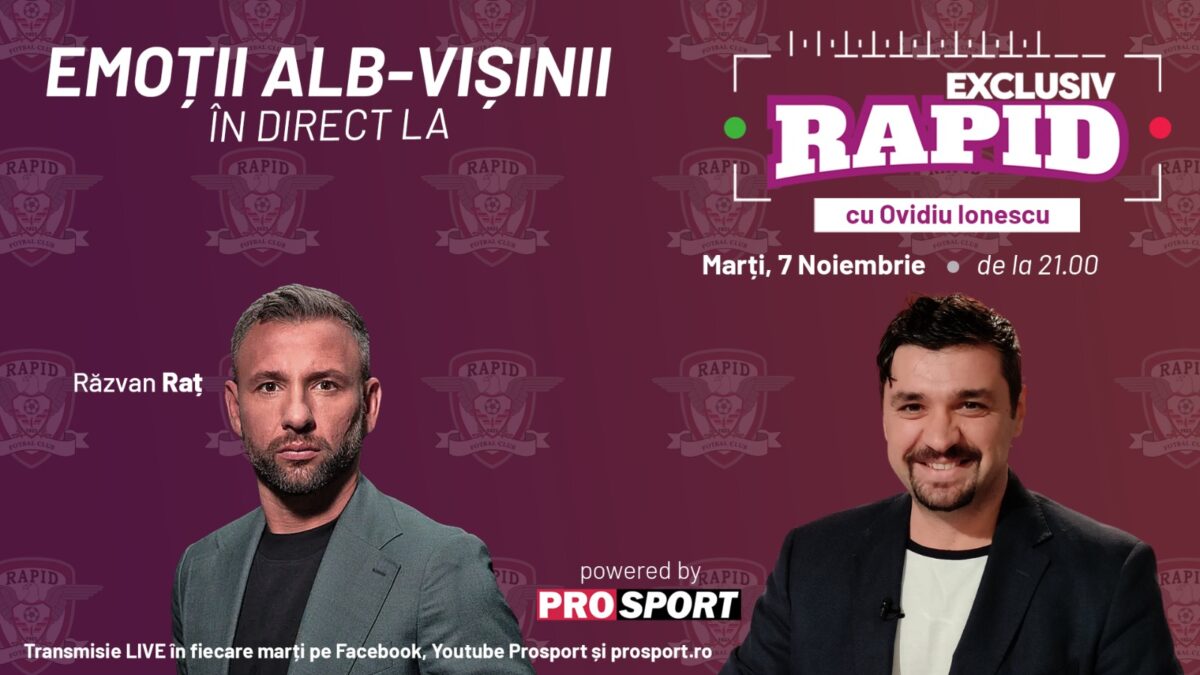 Răzvan Raț vine la EXCLUSIV RAPID marți, 7 noiembrie, de la ora 21.00