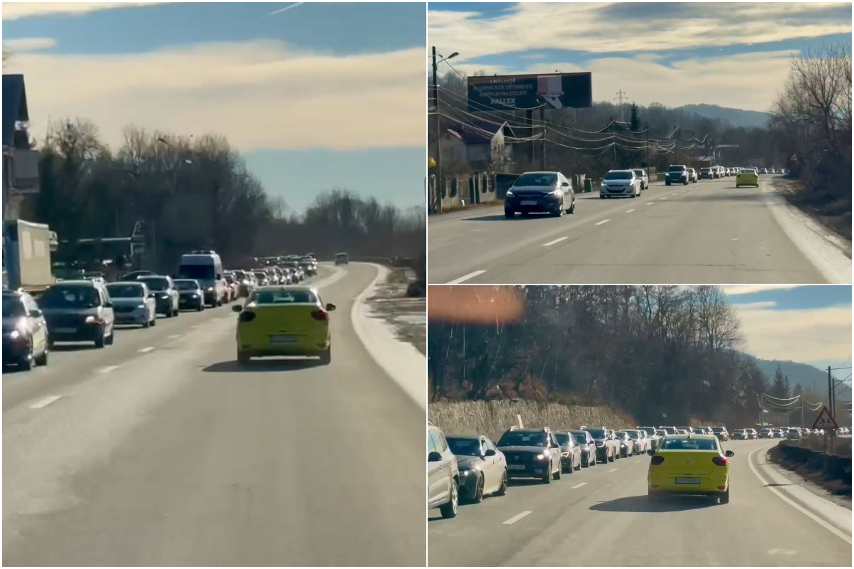 „S-a spart conducta” pe DN1! Imagini cu traficul apocaliptic de pe Valea Prahovei, cât durează coada. VIDEO