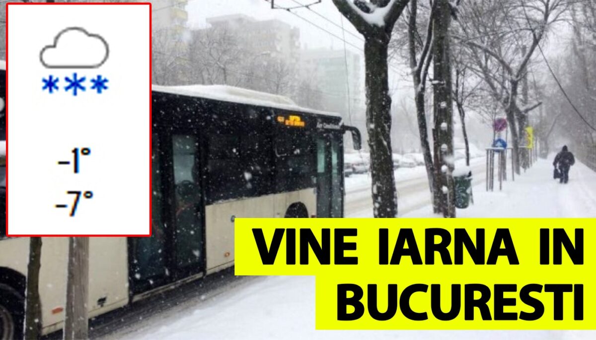 Meteorologii Accuweather anunță ninsori și temperaturi de -7 grade Celsius în București. Pe ce dată exactă vine iarna cu adevărat