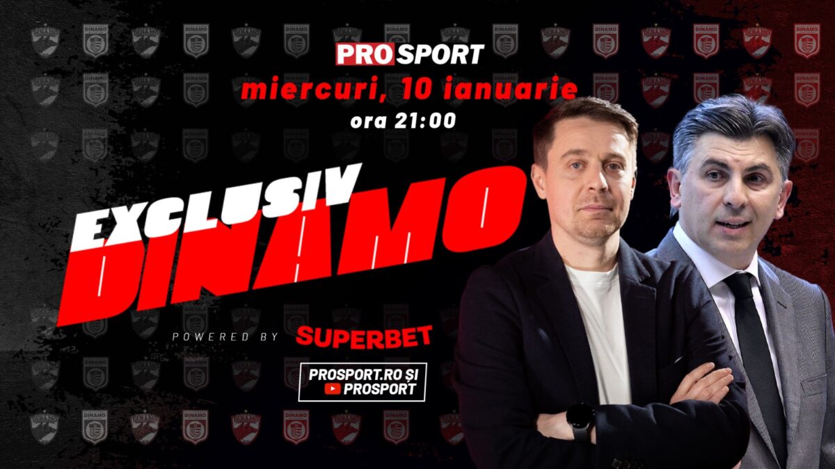 Prima ediție EXCLUSIV DINAMO din 2024, miercuri, de la ora 21. Ionuț Lupescu, președintele de onoare al celui mai galonat club din sportul românesc, este invitatul special al lui Cătălin Mureșanu