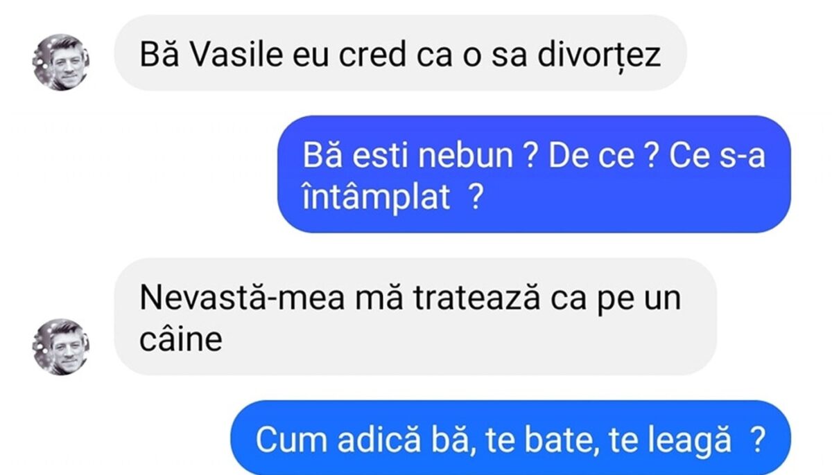 Bancul de weekend | „Vasile, eu cred că o să divorțez”