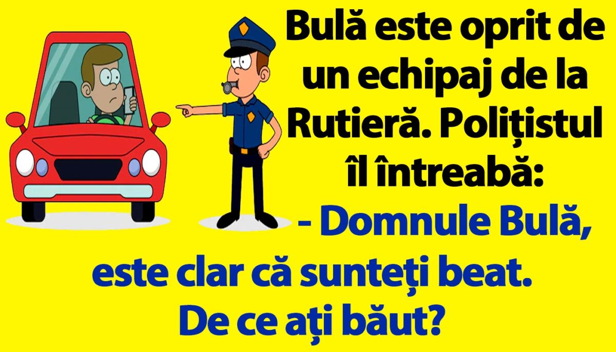 BANC | „Domnule Bulă, este clar că sunteți beat. De ce ați băut?”